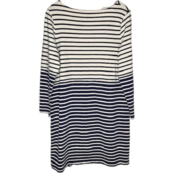 Boden Bretton Stripe Colourblock Cotton Shift Dress (WH972) - Navy/White - 12 - Picture 5 of 8